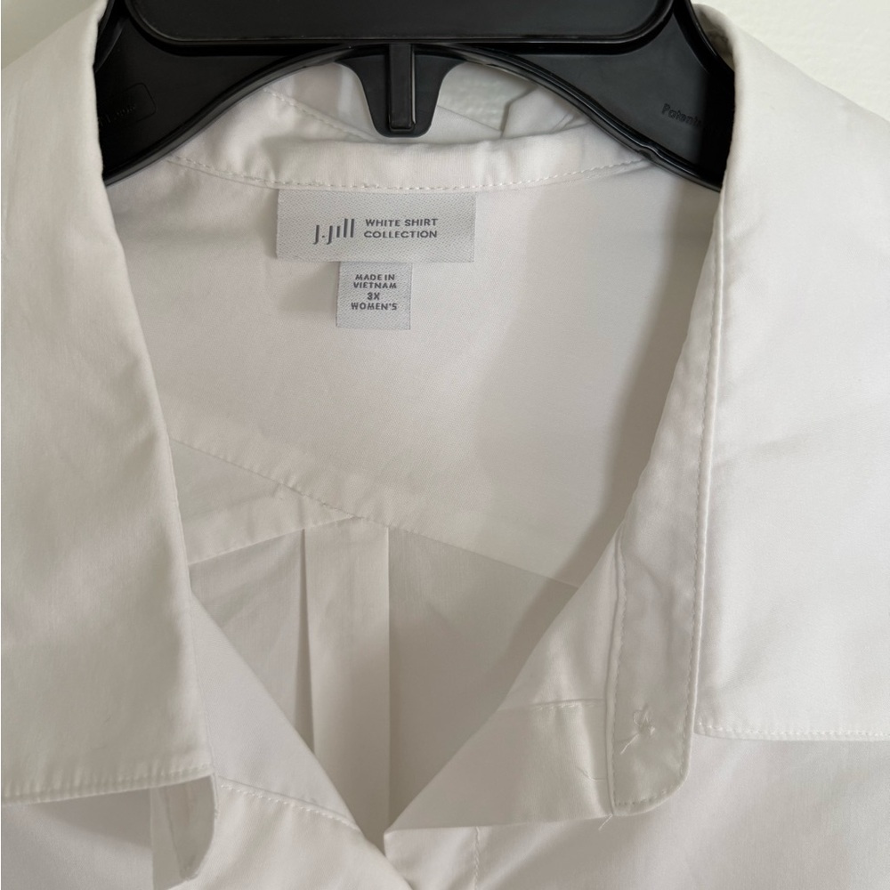 J. Jill Crisp White Collared Shirt - Picture 3 of 4